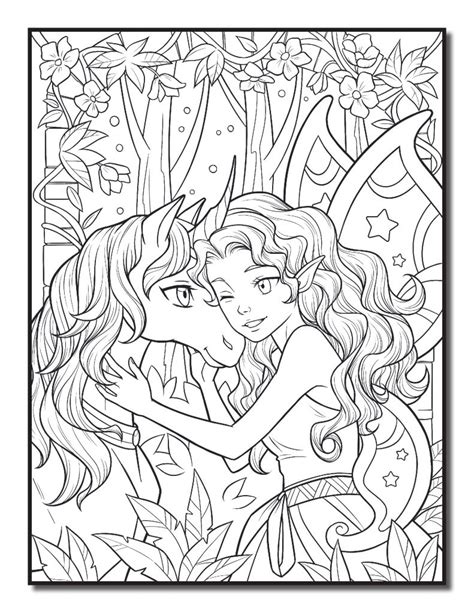 fairy  unicorn kawaii coloring pages