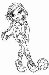 Coloring Bratz Football Pages Girl Jade Girls Playing Printable Colouring Soccer Color Doll Colorkid Sheets Print Fairy Sports Player Adult sketch template