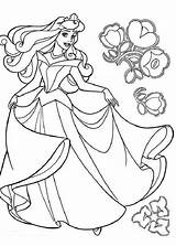Coloring Princess Aurora Pages Flower Flowers Color Popular Kids Coloringhome sketch template