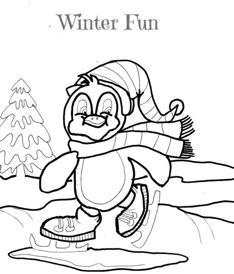 winter fun coloring pages  getcoloringscom  printable
