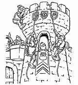 Coloring Pages Castles Knights Color Print Kids sketch template