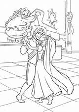 Coloring Pages Rapunzel Tangled Wedding Flynn Disney Color Dance Princess Kids Printable Fashion Show Raiponce Coloriage Print Lanterns Colouring Easy sketch template
