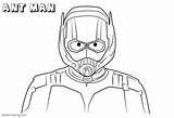 Ant Man Coloring Pages Face Printable Adults Kids Marvel sketch template