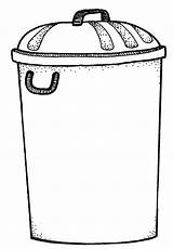 Clipart Garbage Trash Pages Colouring sketch template