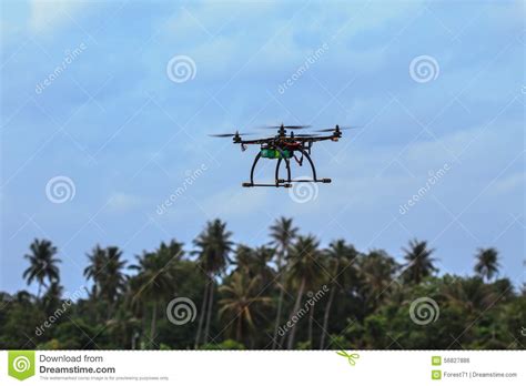 flying drone   sky stock photo image  robot quadrocopter