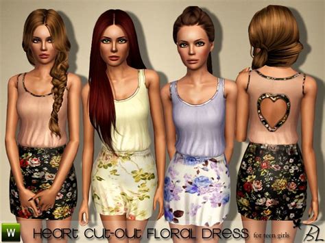 Heart Cut Out Floral Dress For Teen Girls Found In Tsr