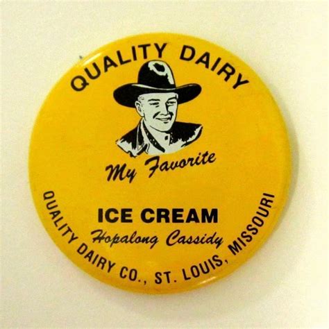 hopalong cassidy button 1950 st louis dairy lake girl