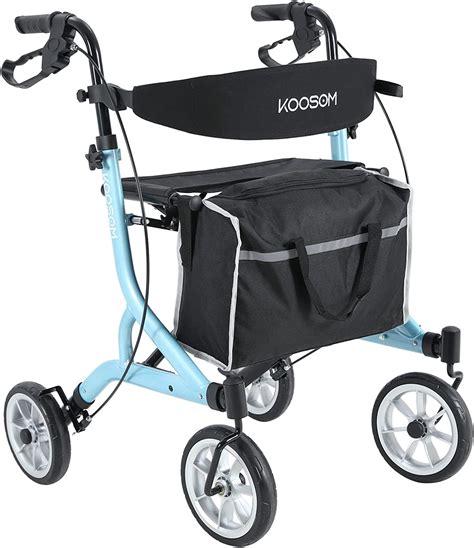 amazoncom koosom rollator walker  seniors lb lightweight mobility walker support lb