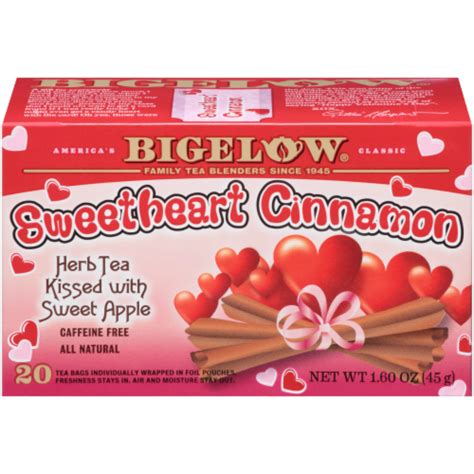 bigelow sweetheart cinnamon with sweet apple tea bags 20 ct kroger