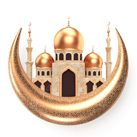 ramadan crescent  png ramadan kareem illustration  golden ornate