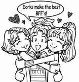 Dork Diaries Coloring Pages Bff Nikki Cute Friend Friends Dorks Print Colouring Book Characters Printable Books Diario Zoey Diary Why sketch template