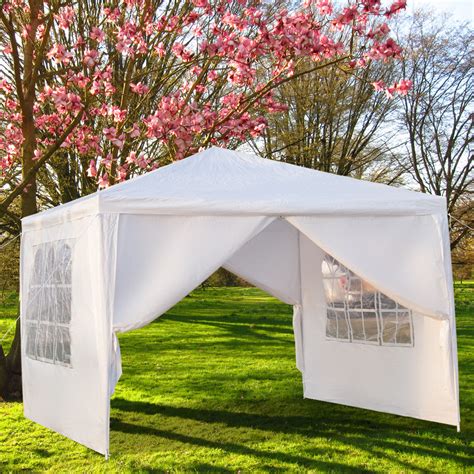 party tent outdoor heavy duty gazebo wedding canopy  side walls alimart