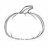 Pumpkin Coloring Fall Pages Easy Plain Color Harvest Season Print sketch template