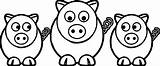 Pigs Little Coloring Look Three Pig Pages Wecoloringpage Cartoon sketch template