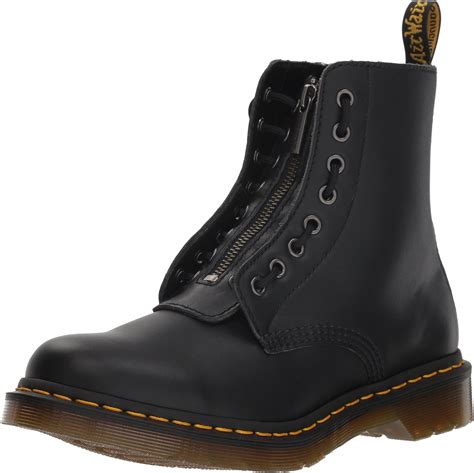 drmartens femme  pascal front zip nappa leather bottes amazonfr chaussures  sacs