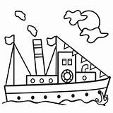 Coloring Ship Kidspressmagazine Pages Now Boat Drawing sketch template