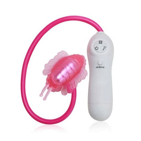 Hustler Vibrating And Sucking Butterfly Stimulator Pink On
