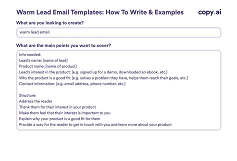 inbound lead email template
