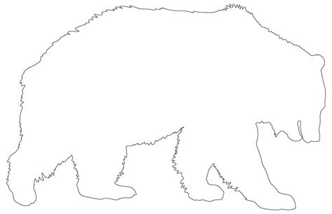 bear template  printable coloring page