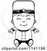 Bellhop Boy Hotel Sitting Clipart Vector Cartoon Outlined Coloring Worker Cory Thoman Waving Friendly sketch template