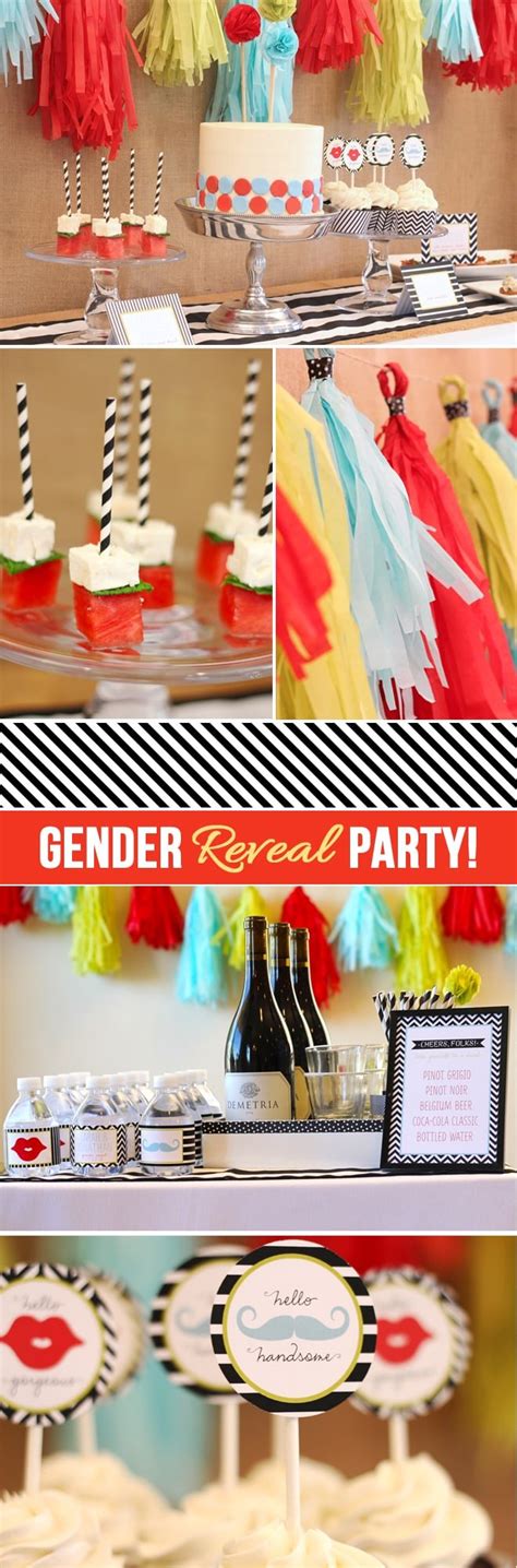 Colorful Gender Reveal Party Pizzazzerie