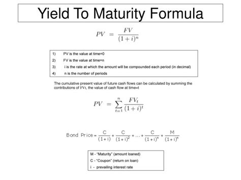 Ppt Yield To Maturity Formula Powerpoint Presentation Id 2938012