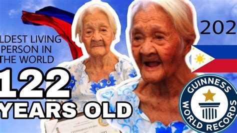 the oldest person in the wolrd is a filipina 122 yrs old lola