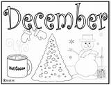 Coloring December Pages Printable Winter Hot Kids Holiday Chocolat Theme Christmas Print Color Sheets Colouring Info Template Adults Book Preschool sketch template