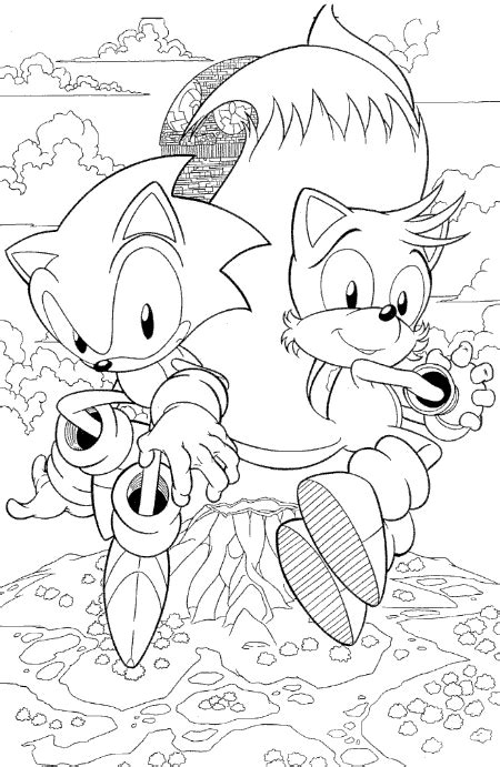 printable sonic cartoon coloring pages choosboox