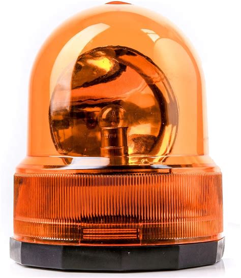 orange revolving beacon light magnetic emergencywarning light fits  vehicle amazonco