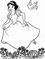 Coloring Princess Snow Disney Pages sketch template