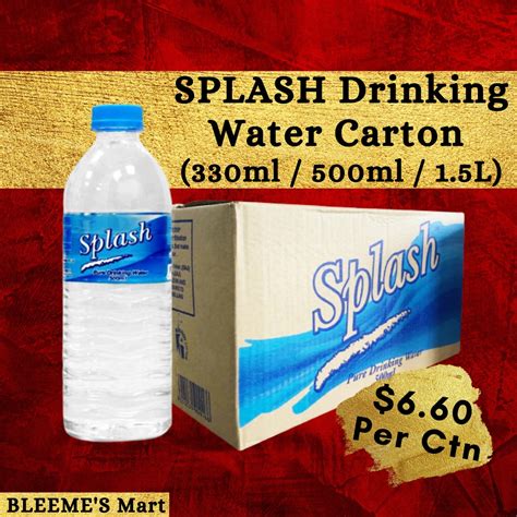splash drinking water carton ml ml  food drinks beverages  carousell