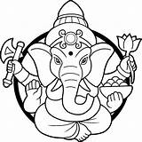Ganesha Ganesh Gott Indisches Indische Embleem Indischer sketch template