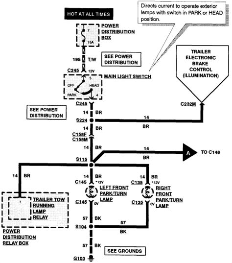 ford  wiring diagram qa  tail lights starter alternator