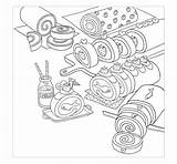 Coloring Food Coloriage Sucré Pages Adult Printable Es Aliexpress sketch template