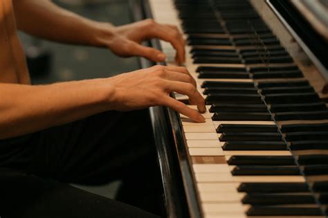 person playing piano  close  photography  stock photo