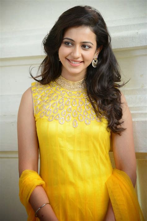 Coogled Actress Rakul Preet Singh In Cute Yellow Dress