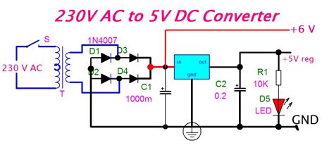eeetricksblogspotcom  ac   dc converter circuit diagram