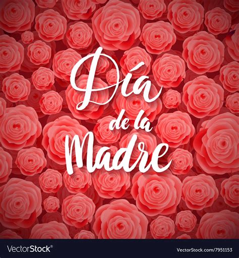 happy mothers day spanish greeting card beautiful vector image