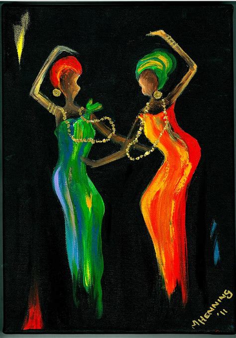 Dancing Ladies1 Painting By Marietjie Henning