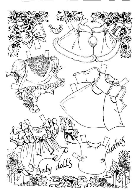 baby doll paper dolls coloring books baby dolls