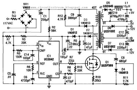 build     ac powered switching supply circuit diagram electronic circuit diagrams