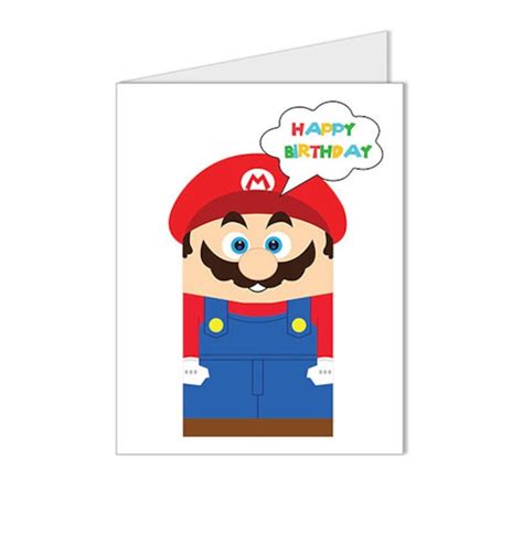 children kid happy birthday card nintendo