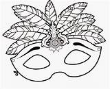 Carnaval Ensinar Mascaras sketch template