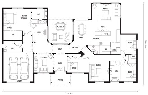 floor plan friday  shaped  bedroom family home dream house plans floor plans ranch style home