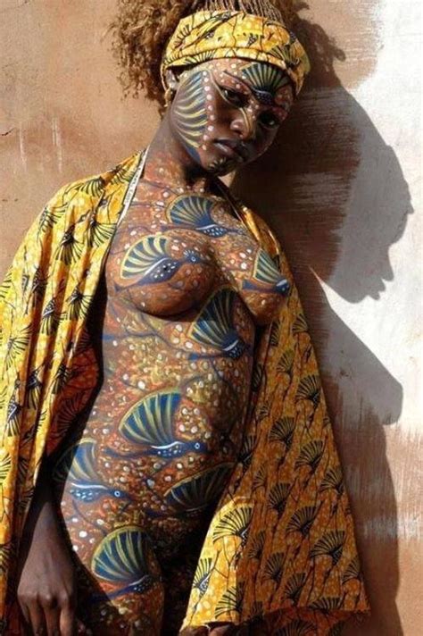 african beauty has her nude body decorated benton71