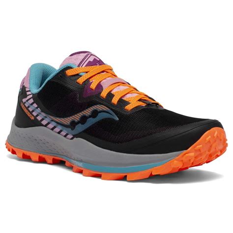peregrine  womens cushioned trail running shoes future black  northernrunnercom