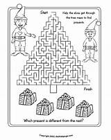 Christmas Maze Kids Tree Sheets Choose Board Colouring Coloring Printable Pages sketch template