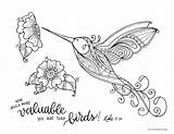 Hummingbird Scripture sketch template