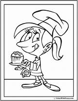 Cupcake Coloring Pages Baker Color Printable Pdf Kids Colorwithfuzzy sketch template